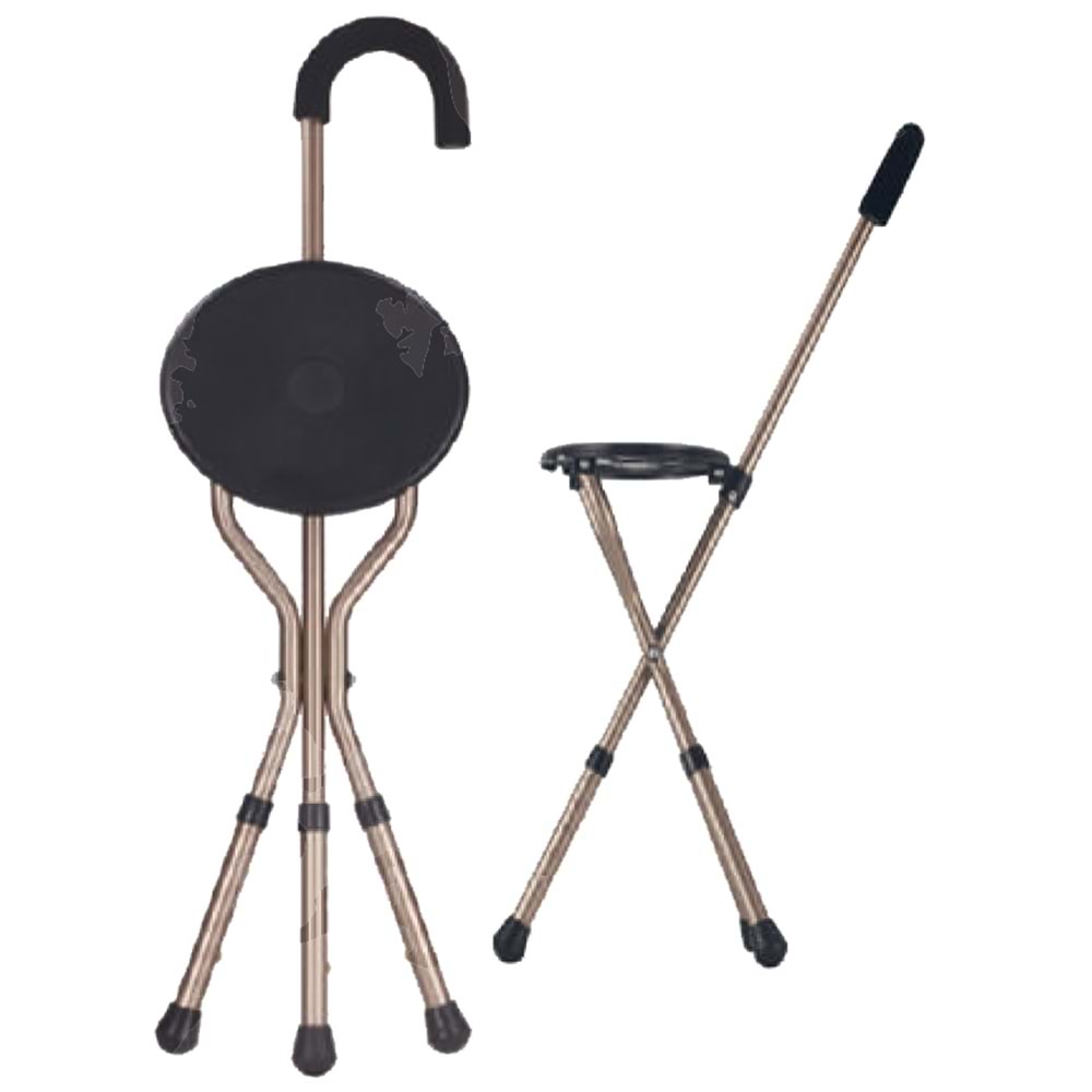 FUHASSAN FH-BO-2070 PREMİUM OTURULABİLEN 3 AYAKLI BASTON