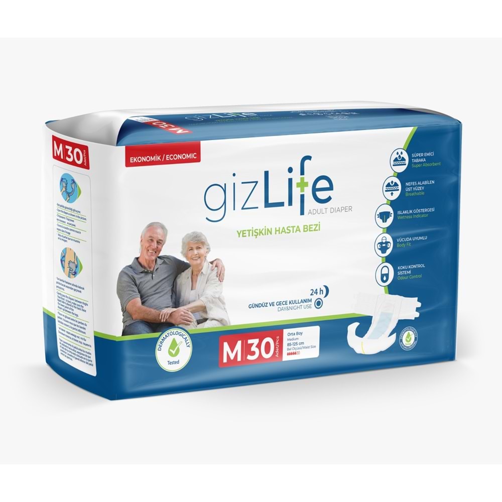 GİZLİFE MEDIUM YETİŞKİN HASTA BEZİ (30PK)