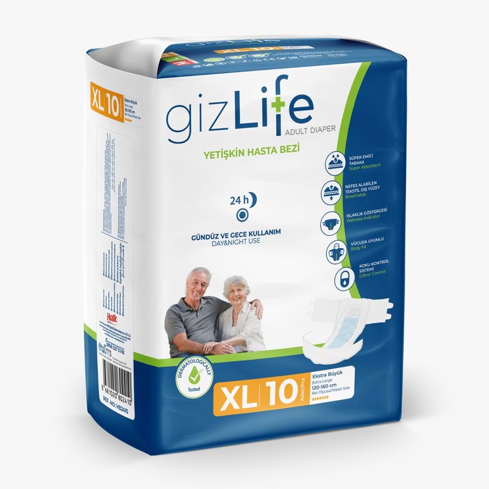 GİZLİFE X-LARGE YETİŞKİN HASTA BEZİ (10PK)