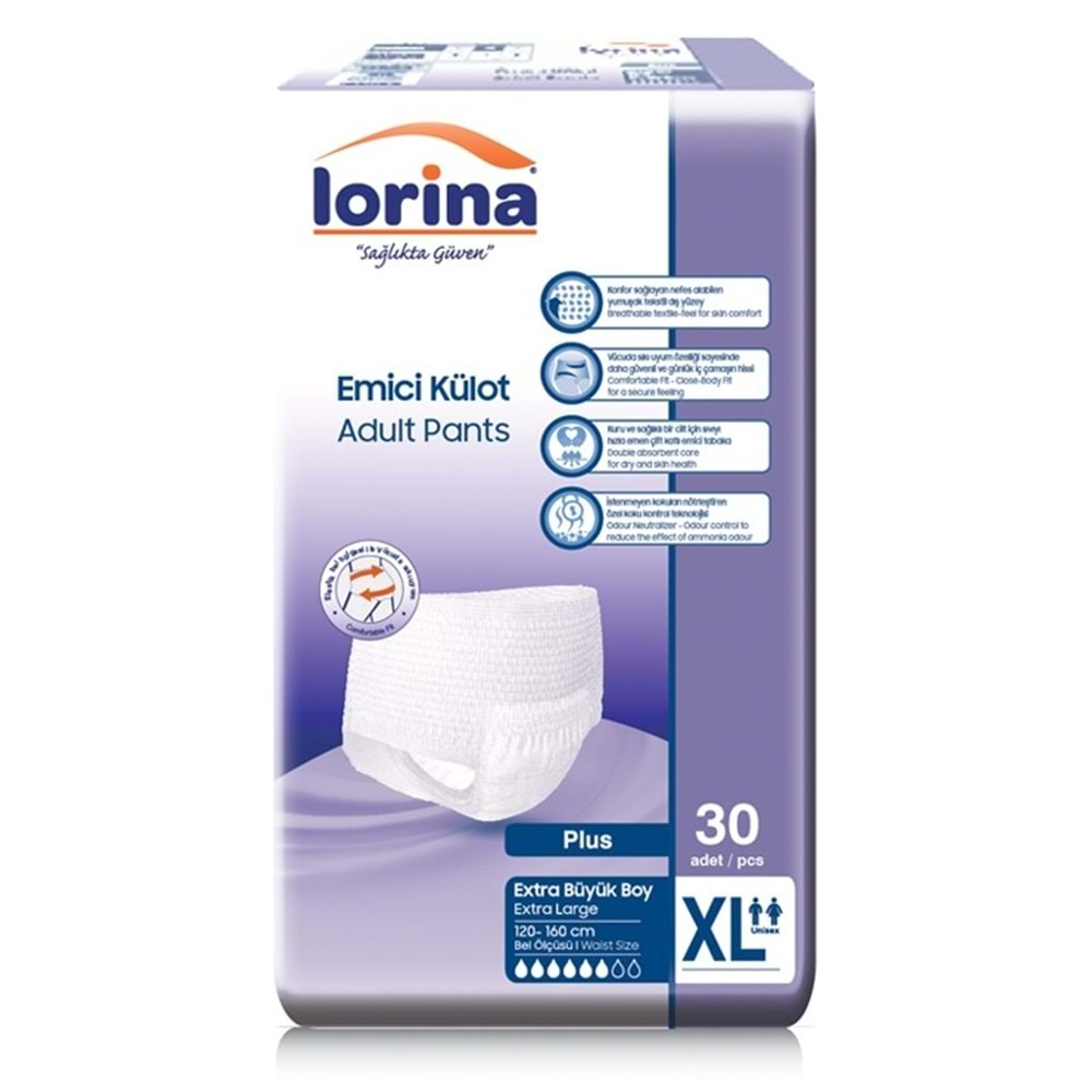 LORİNA KÜLOT HASTA BEZİ X-LARGE 30PK