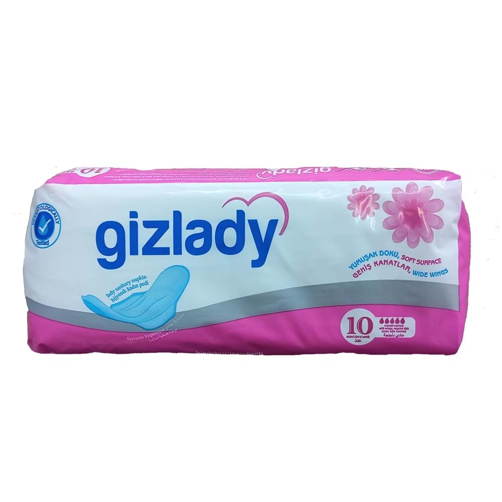 GİZLADY KLASİK PED STANDART SHORT (KISA) (10 ADET)