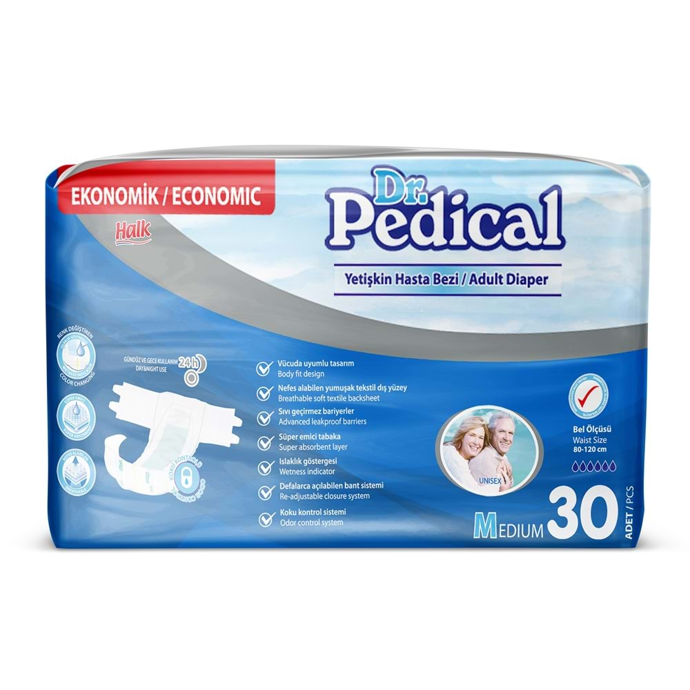 DR. PEDİCAL MEDİUM YETİŞKİN HASTA BEZİ (30 PK)