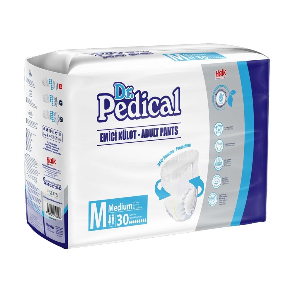 DR. PEDİCAL MEDİUM EMİCİ KÜLOT HASTA BEZİ (30 PK)