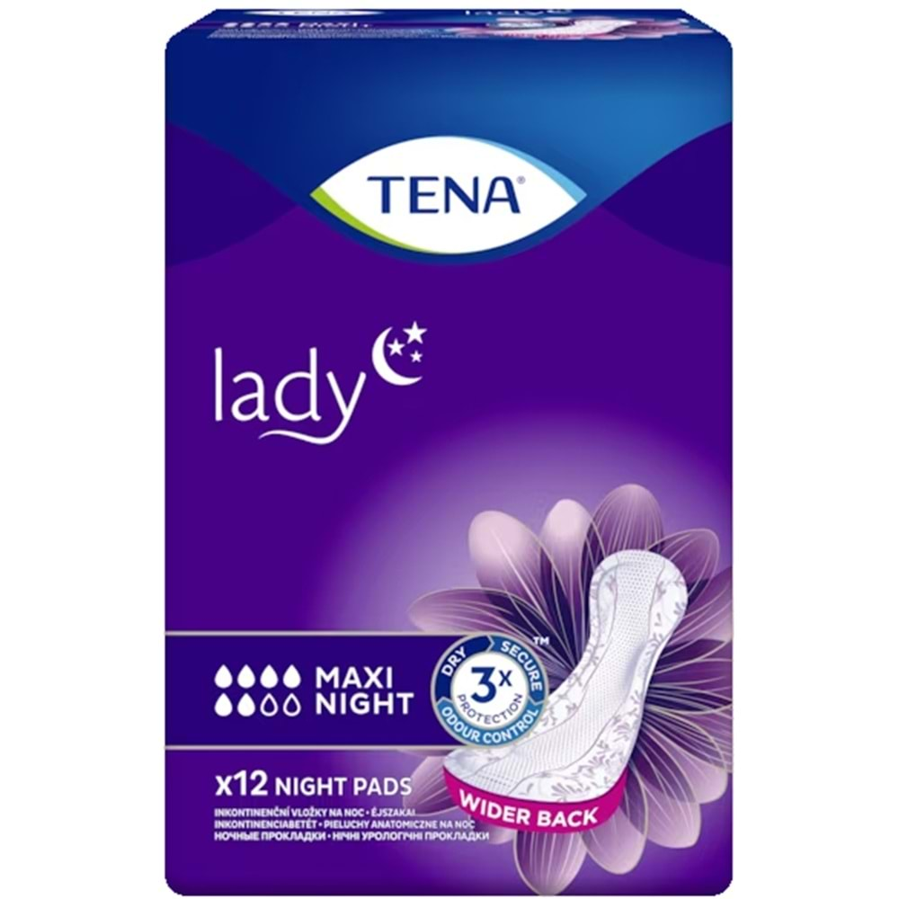 TENA LADY MAXİ NIGHT MESANE PEDİ 12PK