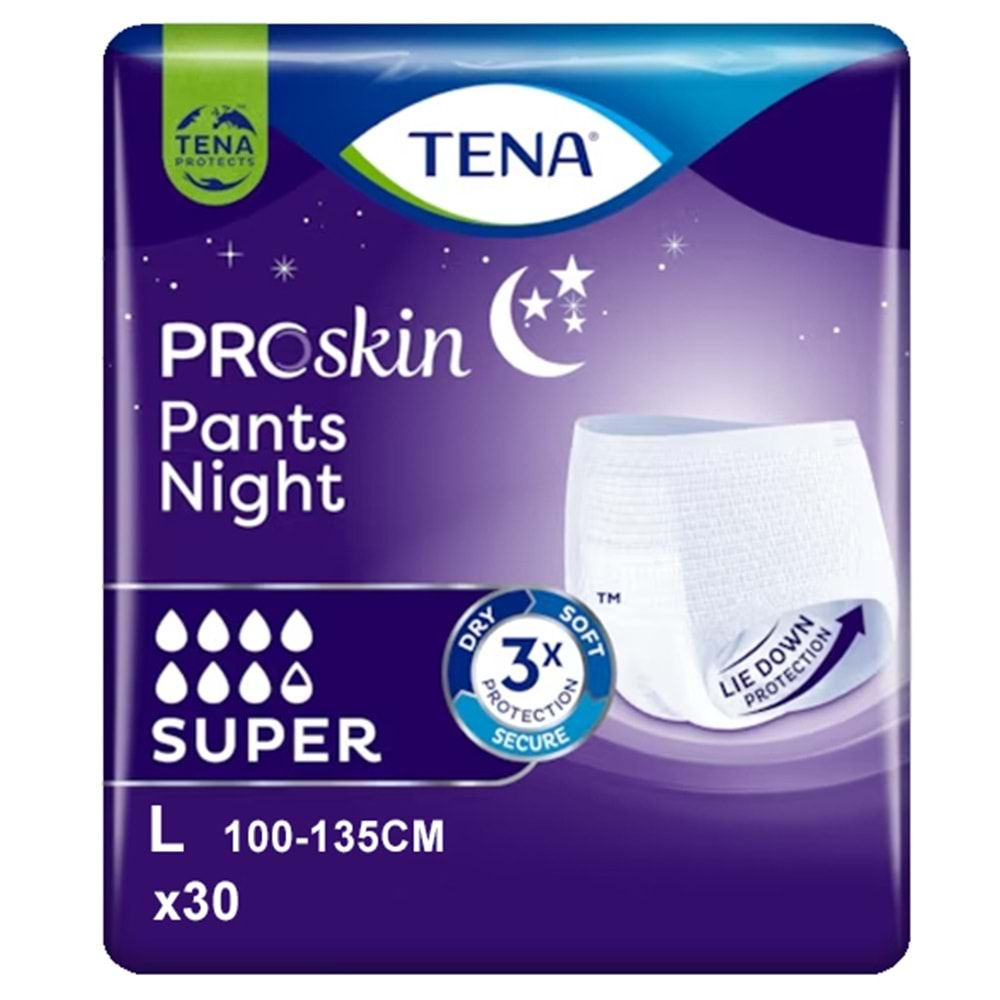 TENA PANTS NIGHT SUPER LARGE 30PK