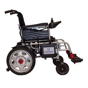 FUHASSAN FH901 AKÜLÜ TEKERLEKLİ SANDALYE (KIRMIZI) AKÜLER YANDA