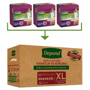 DEPEND EMİCİ KÜLOT BAYAN X-LARGE (30 PK)