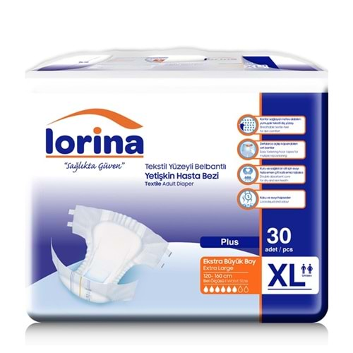 LORİNA BEL BANTLI HASTA BEZİ XLARGE 30'LU