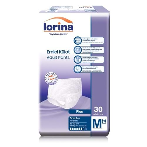 LORİNA PLUS EMİCİ KÜLOT MEDIUM 30 LU