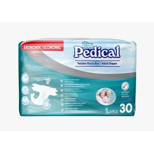 DR. PEDİCAL LARGE YETİŞKİN HASTA BEZİ (30 PK)