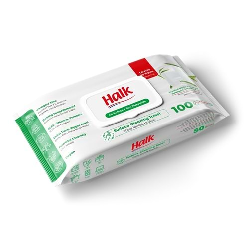 HALK YÜZEY TEMİZLEME HAVLUSU (Beyaz Sabun) 100PAKET