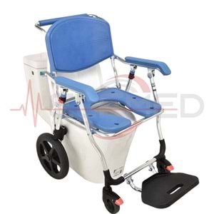 FH22 KATLANABİLİR BANYO VE TUVALET ÖZELLİKLİ TEKERLEKLİ SANDALYE