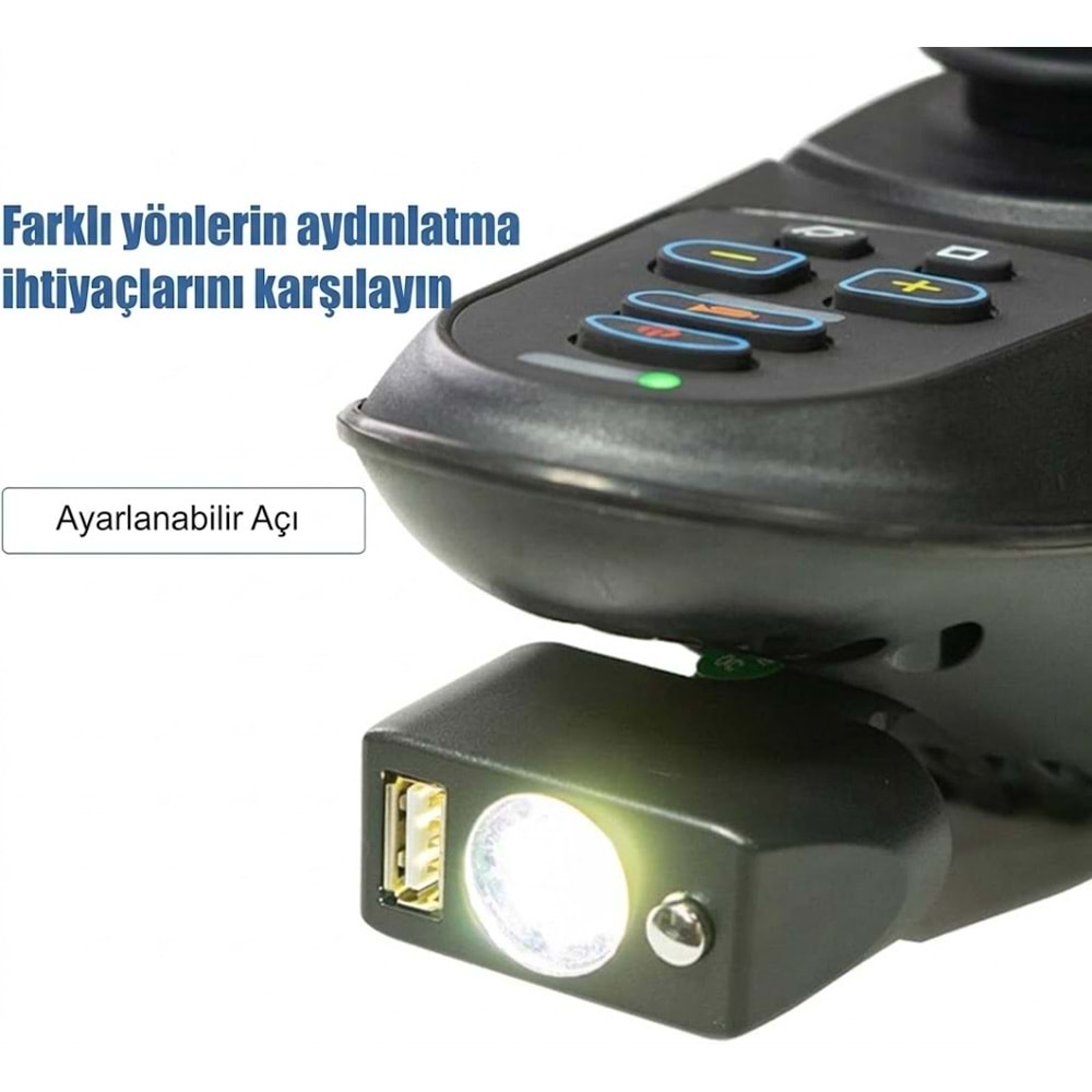 AKÜLÜ TEKERLEKLİ SANDALYE FAR LAMBASI (OPSİYONEL)