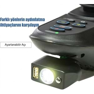 AKÜLÜ TEKERLEKLİ SANDALYE FAR LAMBASI (OPSİYONEL)