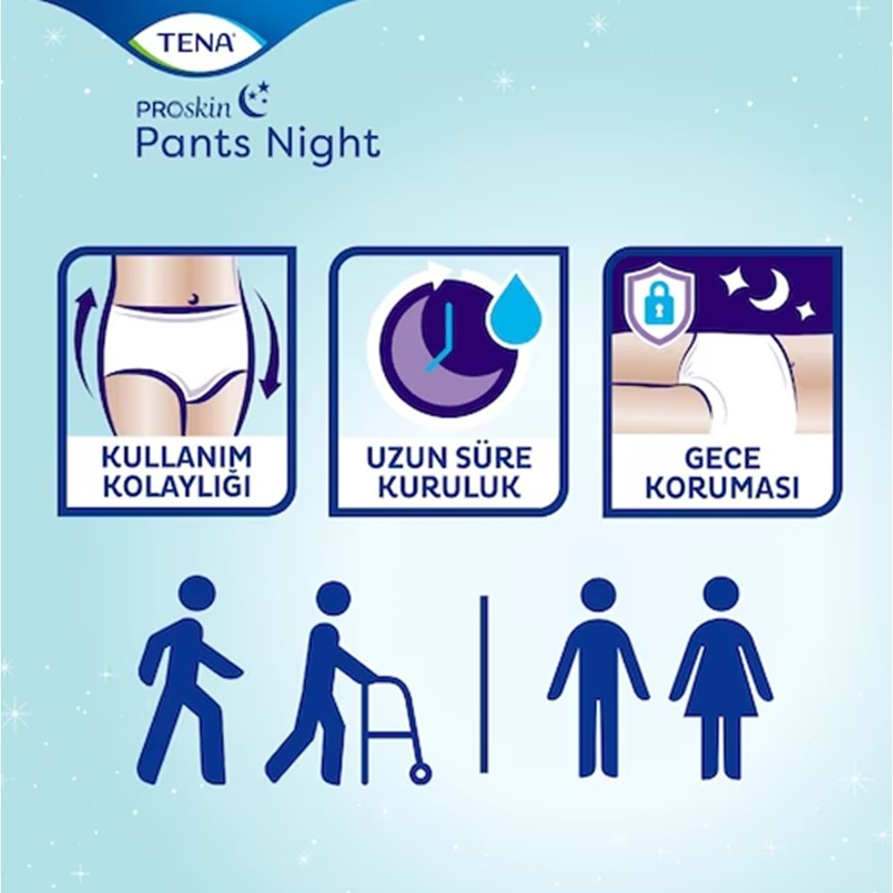 TENA PANTS NIGHT SUPER MEDIUM 30PK